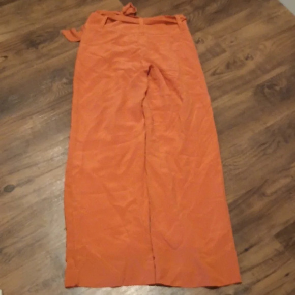 Whitney Eve Rust Orange Wide Leg High Waisted Trousers A6 - Picture 6 of 6